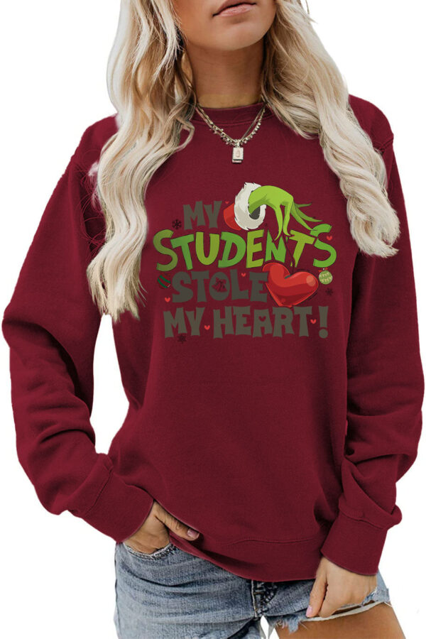 Women's My Students Stole My Heart Christmas Sweatshirt - Image 14