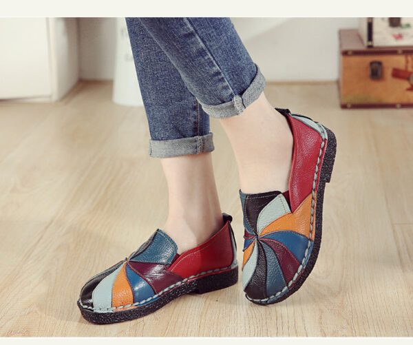 Women's Genuine Leather Handmade Soft Loafers Shoes - Image 4