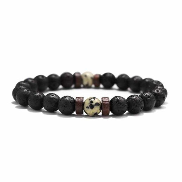 Tibetan Lava Stone Wooden Bead Wrist Chain Buddha Bracelet (13 Designs) - Image 14