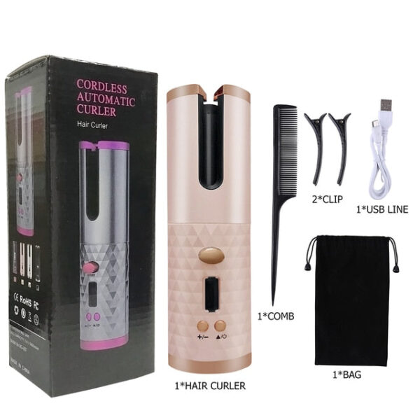 Wireless Automatic Hair Curling Iron Multifunctional Usb Rechargeable Hair Curler Portable Lcd Display Ceramic Curly Hair Tool - Hair Curler - Image 16