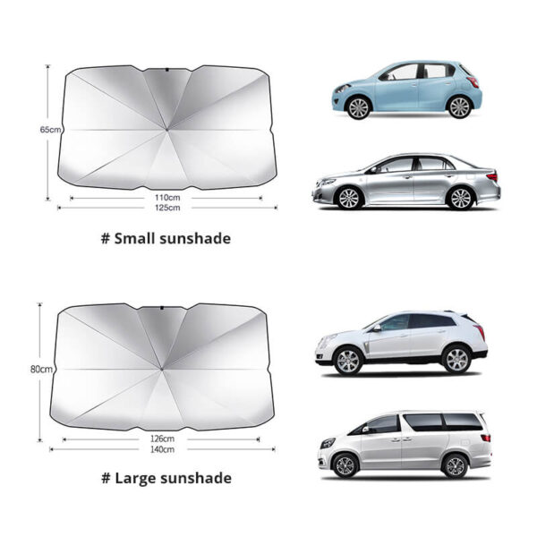 The retractable folding sunshade of the automobile's front windshield - Image 3