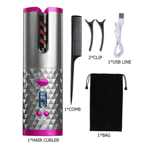 Wireless Automatic Hair Curling Iron Multifunctional Usb Rechargeable Hair Curler Portable Lcd Display Ceramic Curly Hair Tool - Hair Curler - Image 13