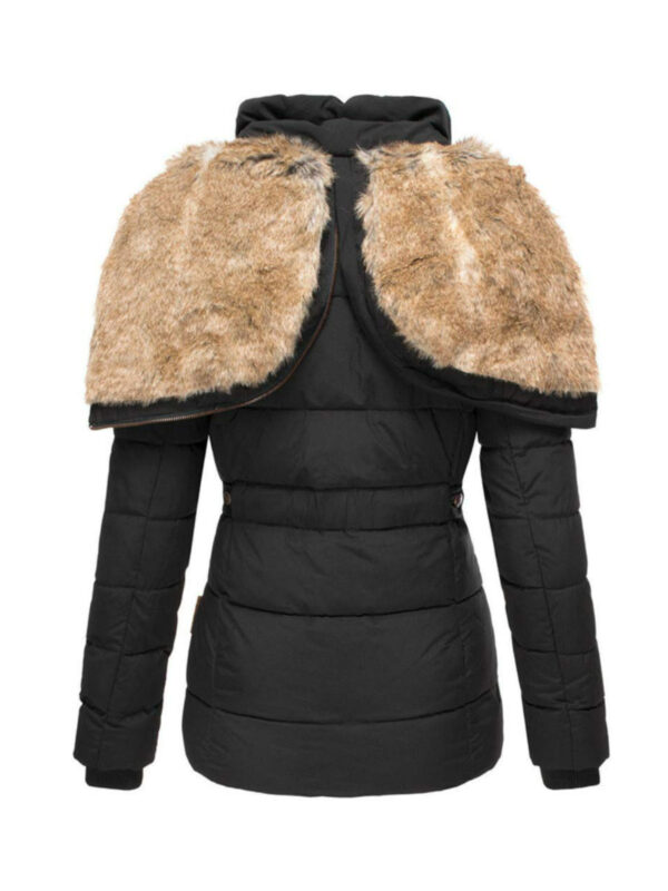 Women's Winter Outdoor Hiking Parka Coat with Faux Fur Lined Outdoor Windproof Coat - Image 9