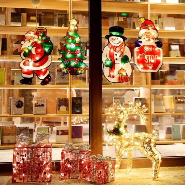 Santa Claus Led Sucker Window Hanging Lights Christmas Decoration Atmosphere Scene Decoration Holiday Decoration Lights - Image 8