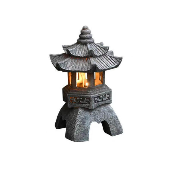 Retro Decorative Solar Tower Resin LED Outdoor Landscape Lighting - Image 3