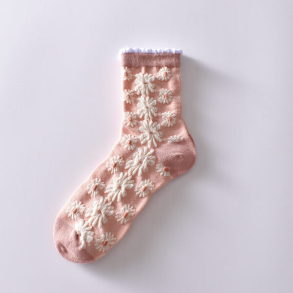 Pink Cute Knit Pattern Women's Socks C(New Year's Sale)* - Image 7