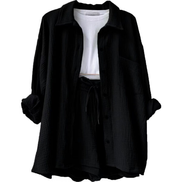 Women's Two-piece Long Sleeve Shirt Fashion Casual Suit - Image 14