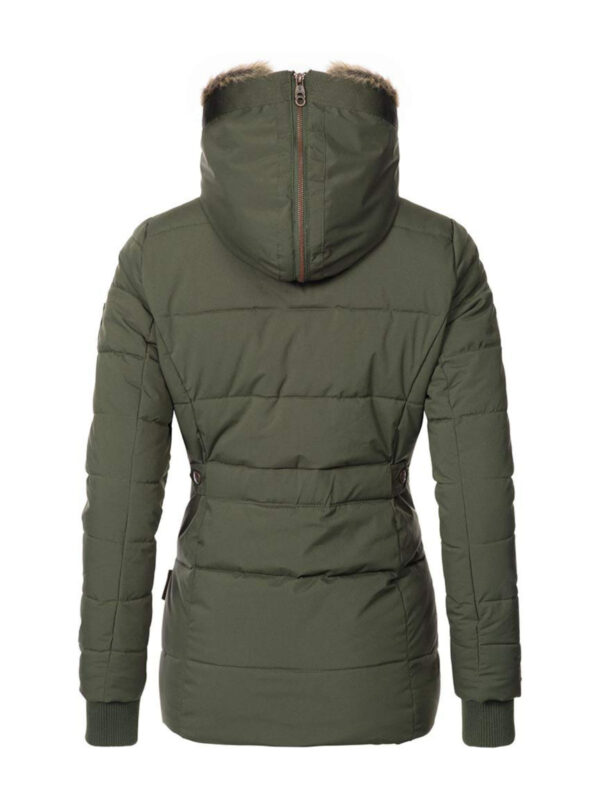 Women's Winter Outdoor Hiking Parka Coat with Faux Fur Lined Outdoor Windproof Coat - Image 3