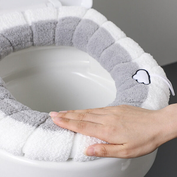 Universal Bathroom Toilet Warm Soft Thicken Seat Cover - Image 6