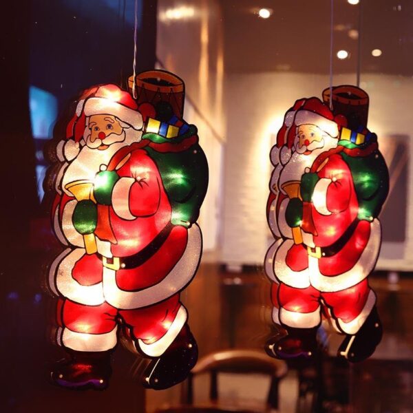 Santa Claus Led Sucker Window Hanging Lights Christmas Decoration Atmosphere Scene Decoration Holiday Decoration Lights - Image 2