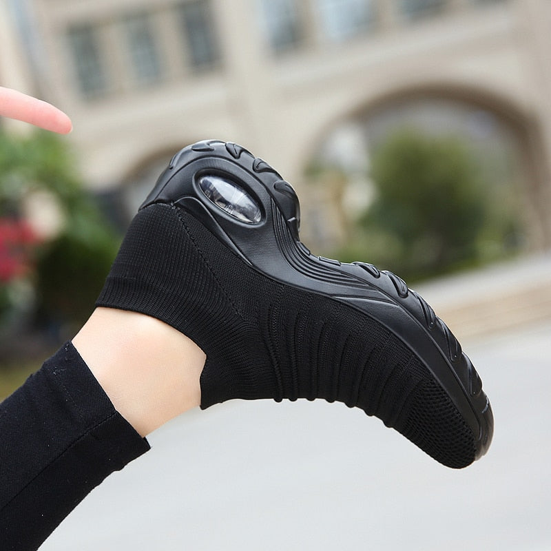 Women Fly-knit Breathable Casual Height Increasing Shoes - Image 9