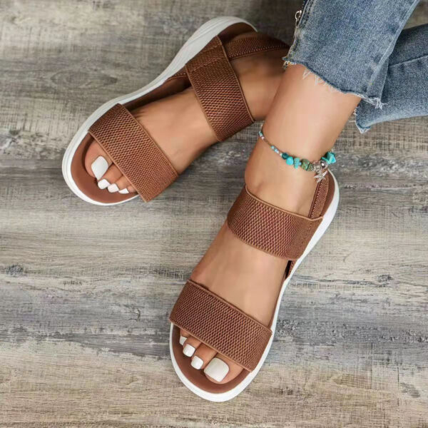 Women Sandals Summer Comfortable Casual Elastic Strap - Image 11