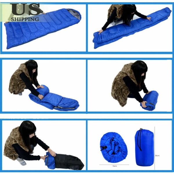 Waterproof Sleeping Bag Outdoor Survival Thermal Travel Hiking Camping - Image 4