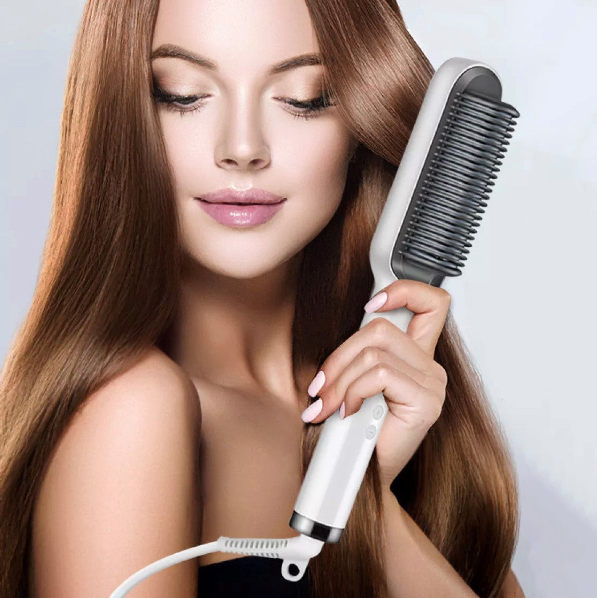 PROFESSIONAL 2-In-1 Hair Straightener Curler Hot Air Comb – Reinsho