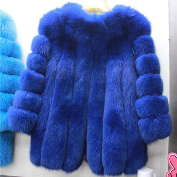 Women faux fur mid-long open front chunky coat | bubble fluffy coat 15 colors - Image 16