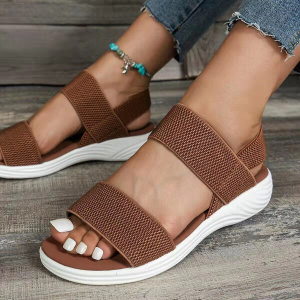 Women Sandals Summer Comfortable Casual Elastic Strap - Image 9