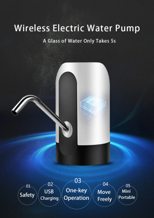 USB Charging Automatic Electric Water Pump Dispenser - Image 3