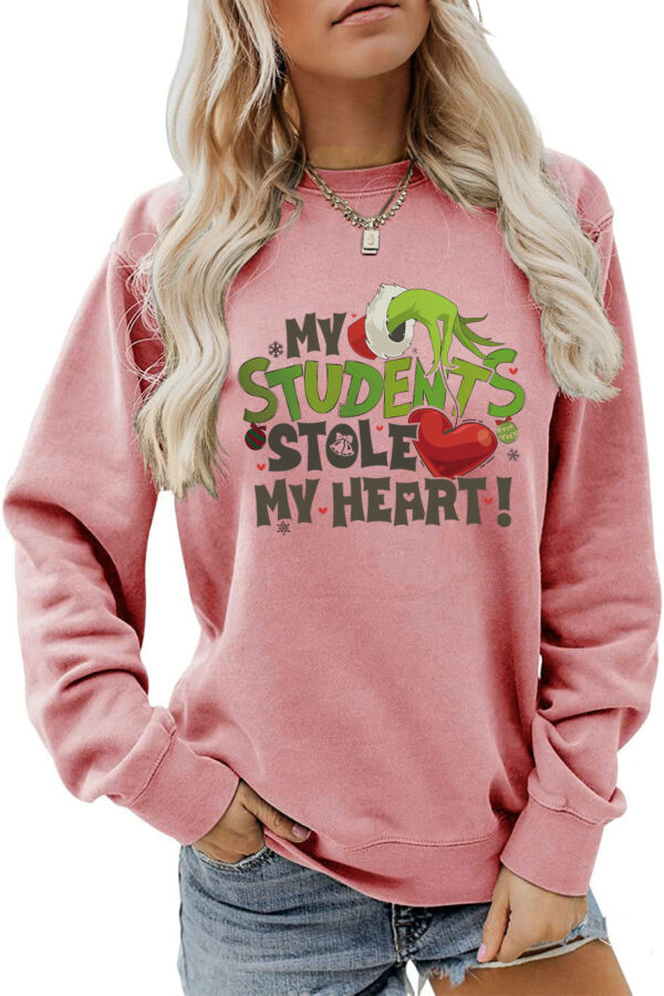 Women's My Students Stole My Heart Christmas Sweatshirt - Image 16