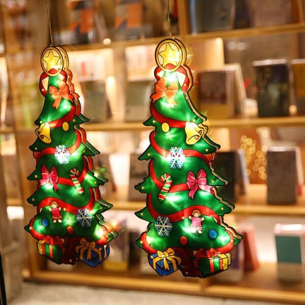 Santa Claus Led Sucker Window Hanging Lights Christmas Decoration Atmosphere Scene Decoration Holiday Decoration Lights - Image 6