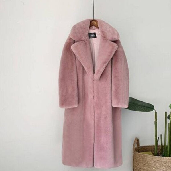 Winter Women  Luxury Long Coat Loose  OverCoat Thick Warm Plus Size Female Plush Coats - Image 10