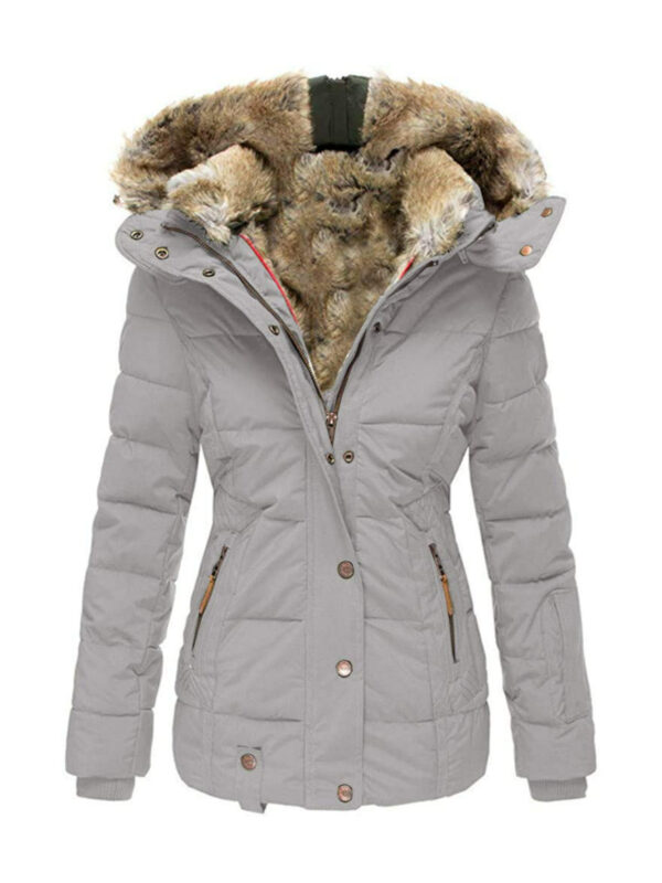 Women's Winter Outdoor Hiking Parka Coat with Faux Fur Lined Outdoor Windproof Coat - Image 6