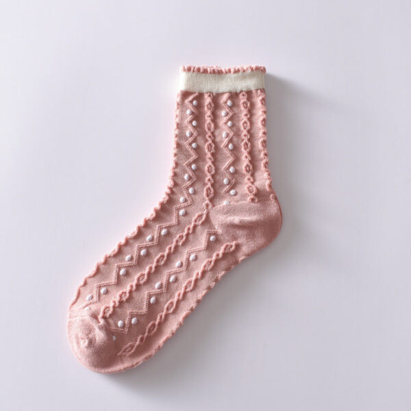 Pink Cute Knit Pattern Women's Socks C(New Year's Sale)* - Image 8