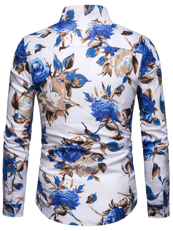 Stylish Relaxed Lapel Beach Floral T-shirts for Men – Reinsho