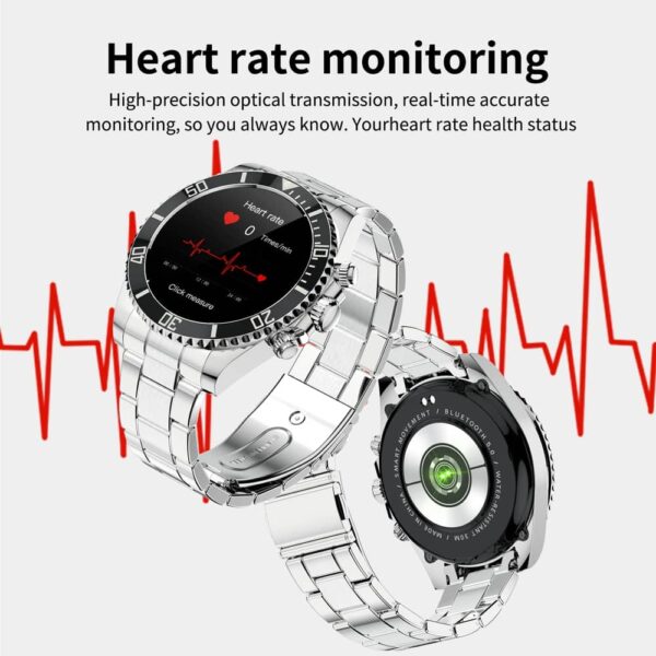 Smart Watch for Men Bluetooth Calling Heart Rate Blood Pressure SpO2 Monitoring Strainless Steel - Image 8