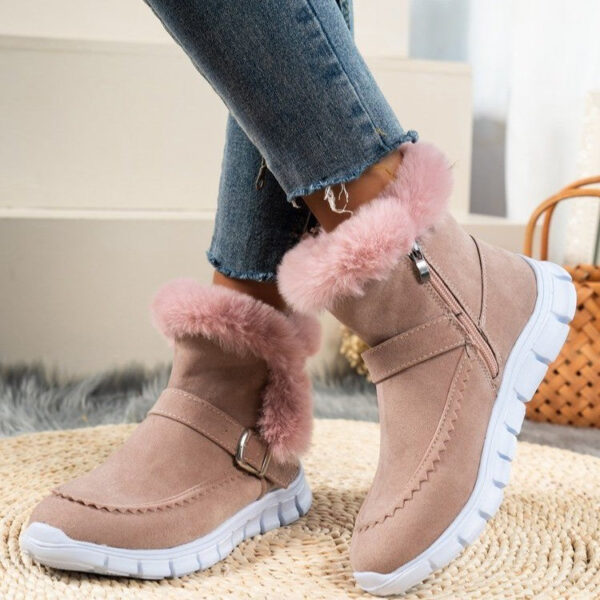 Winter Women Boots Suede Fur Warm Ankle Snow Boots Comfortable Casual Shoes - Image 5