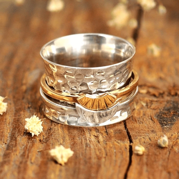 Sun and Moon Spinner Ring - ''Thank you for always being my side''💕 - Image 3