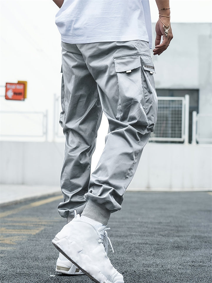 Men’s Fashionable Streetwear Solid Cargo Trousers – Reinsho