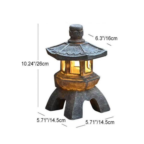 Retro Decorative Solar Tower Resin LED Outdoor Landscape Lighting - Image 7