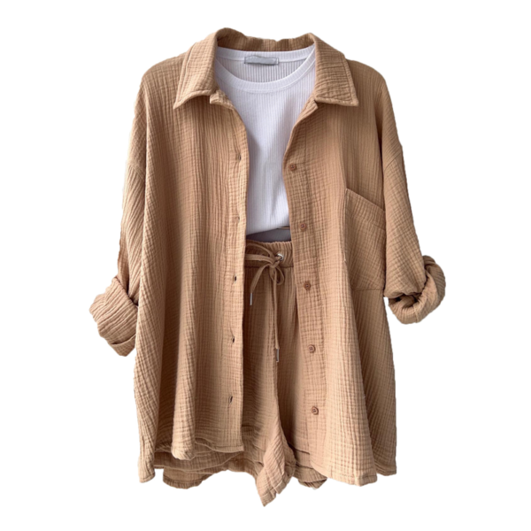 Women's Two-piece Long Sleeve Shirt Fashion Casual Suit - Image 8