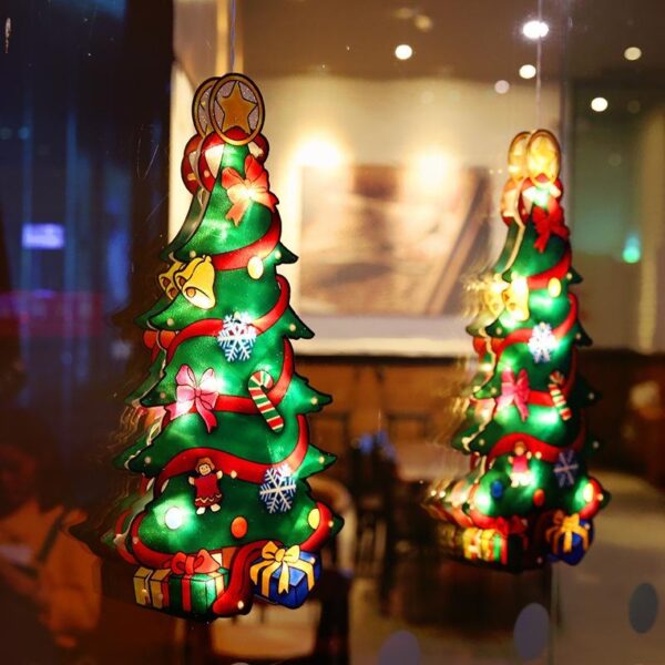 Santa Claus Led Sucker Window Hanging Lights Christmas Decoration Atmosphere Scene Decoration Holiday Decoration Lights - Image 4