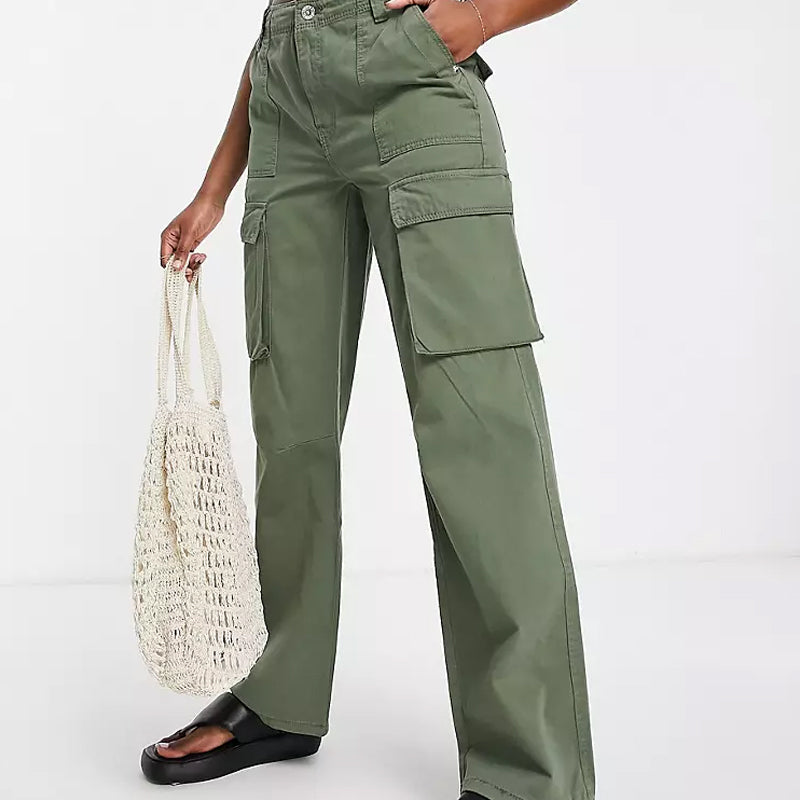 Adjustable Women’s Straight Fit Cargo Pants – Reinsho