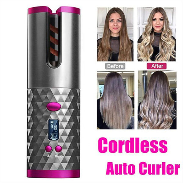 Wireless Automatic Hair Curling Iron Multifunctional Usb Rechargeable Hair Curler Portable Lcd Display Ceramic Curly Hair Tool - Hair Curler - Image 6