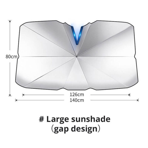 The retractable folding sunshade of the automobile's front windshield - Image 9