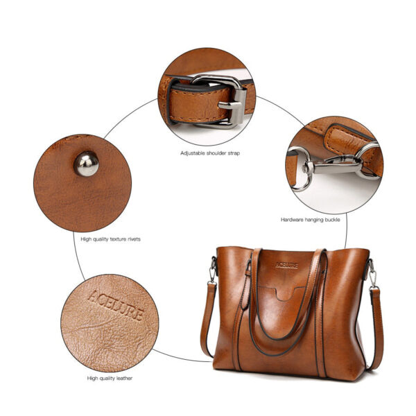 Women's Leather Luxury Shoulder Bag - Image 5