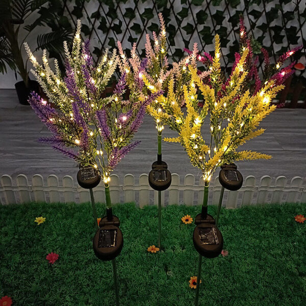 Solar Modern Garden Simulation Flower-Shaped LED Ground Plug Outdoor Light - Image 32