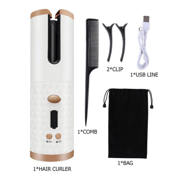 Wireless Automatic Hair Curling Iron Multifunctional Usb Rechargeable Hair Curler Portable Lcd Display Ceramic Curly Hair Tool - Hair Curler - Image 17