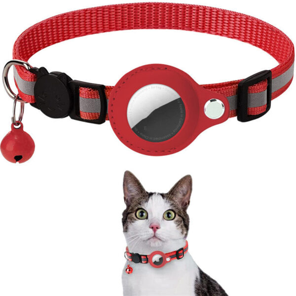 Reflective Collar Waterproof Holder Case For Airtag Air Tag Airtags Protective Cover Cat Dog Kitten Puppy Nylon Collar - Image 7