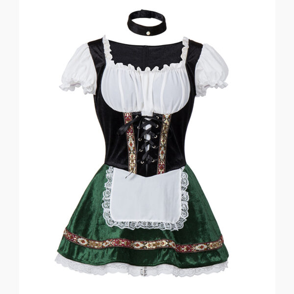 Women's German Dirndl Dress Off Shoulder Oktoberfest Beer Girl Costume - Image 6