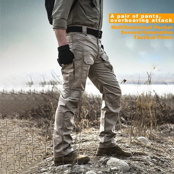 Tactical Mens IX2 Cargo Pants Durable Lightweight Trousers Ripstop Waterproof - Image 3