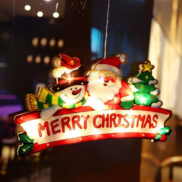 Santa Claus Led Sucker Window Hanging Lights Christmas Decoration Atmosphere Scene Decoration Holiday Decoration Lights - Image 5