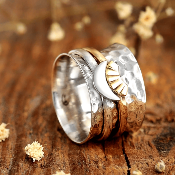 Sun and Moon Spinner Ring - ''Thank you for always being my side''💕