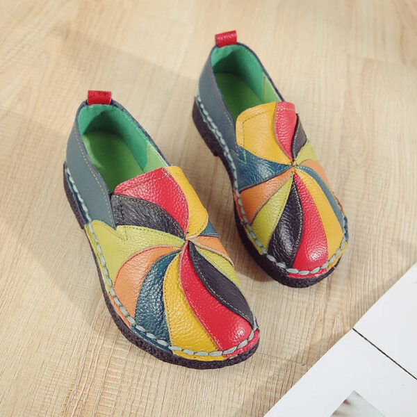 Women's Genuine Leather Handmade Soft Loafers Shoes - Image 2