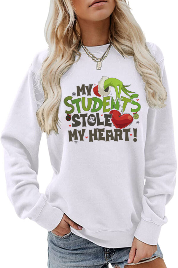 Women's My Students Stole My Heart Christmas Sweatshirt - Image 10