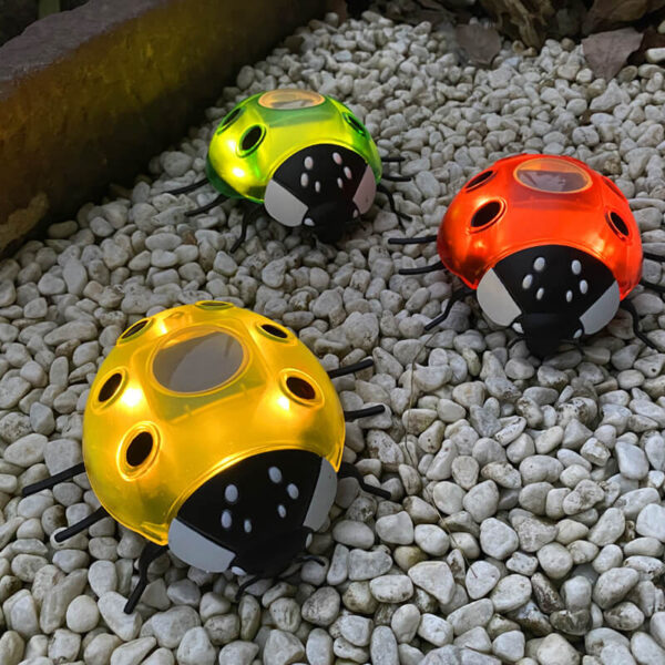 Solar Waterproof Creative Animal Beetle Plastic LED Outdoor Lawn Fence Light - Image 11