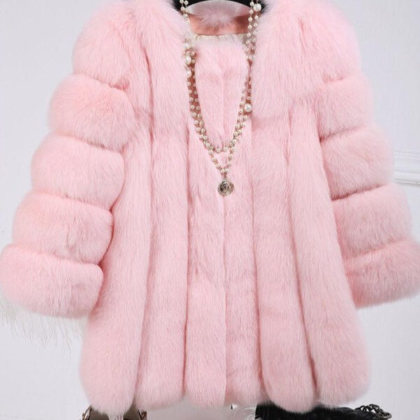 Women faux fur mid-long open front chunky coat | bubble fluffy coat 15 colors - Image 10