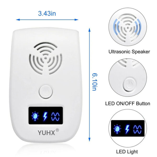 Ultrasonic Pest Repeller For Mosquito, Cockroaches, Rats, Bug, Spider, Ant, And Rodent - Image 9